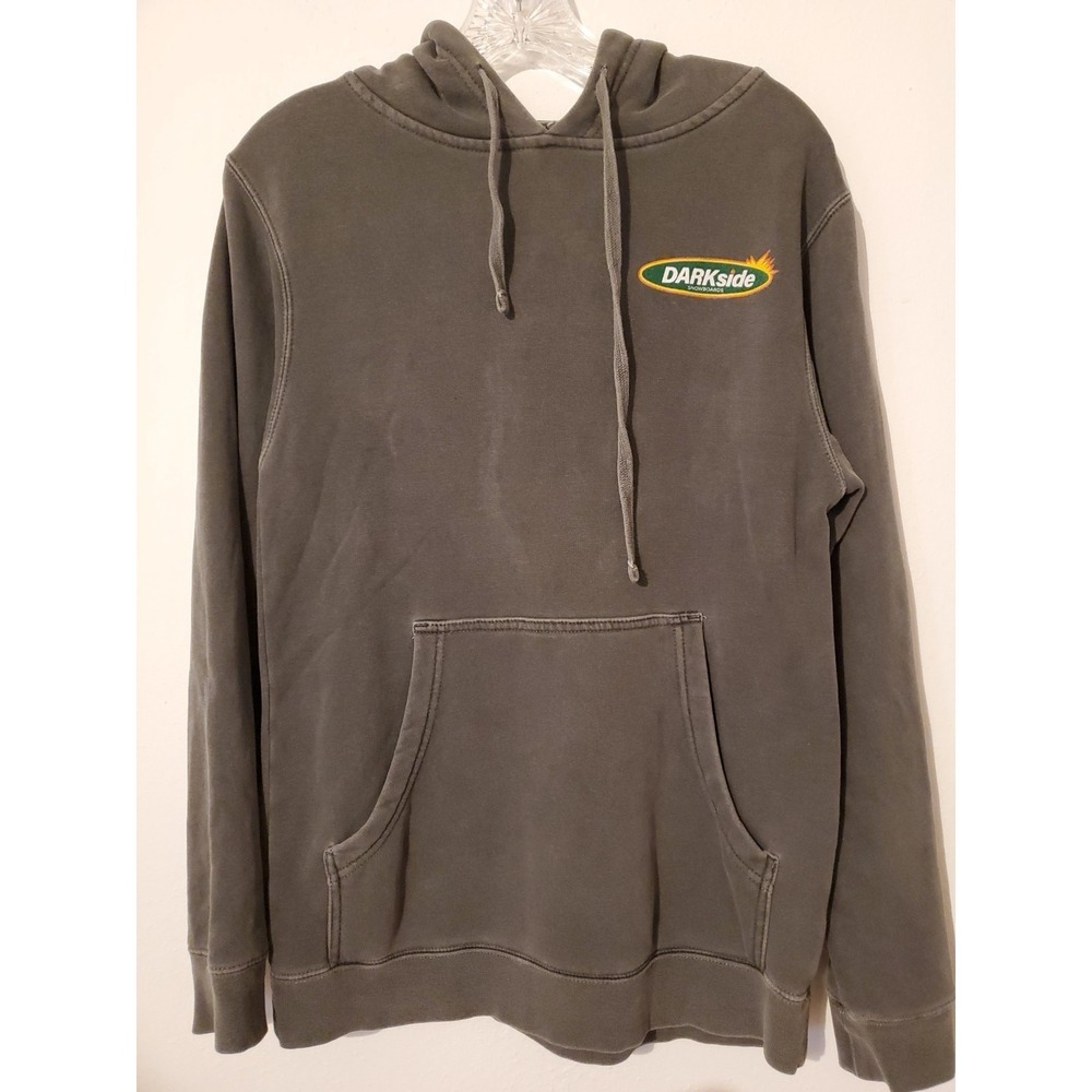 Hoodie Darkside Snowboards XS Adult Gray Distressed